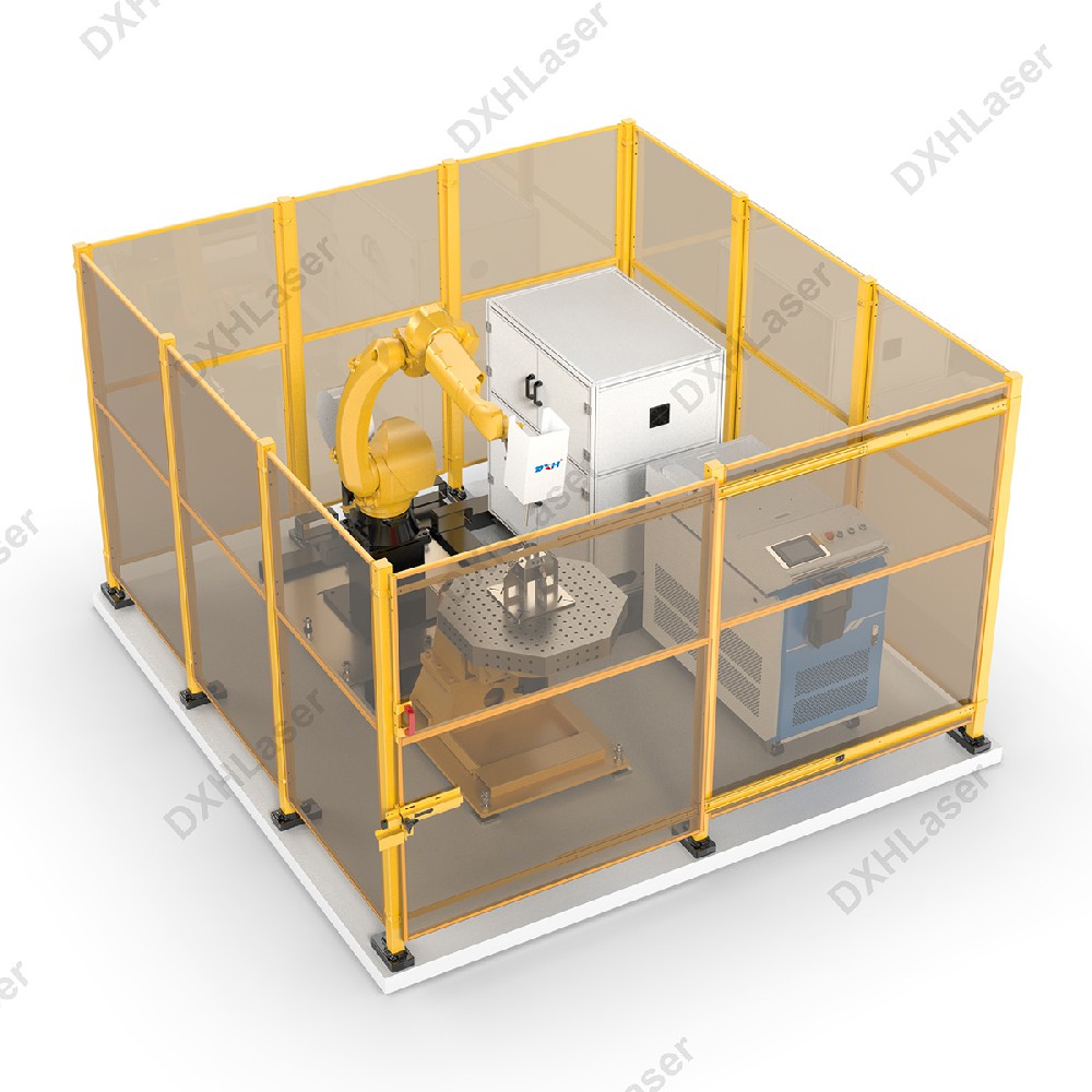 Robot laser welding workstation
