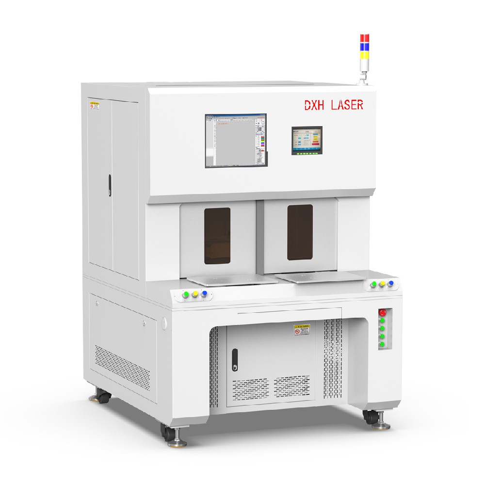 Double slide closed laser welding machine